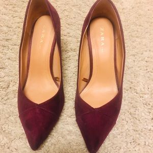 Zara suede pumps
